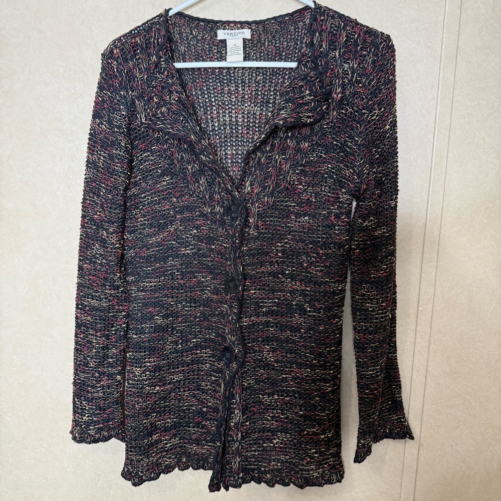 Vertigo Paris Women's Multi-Color Button-up Cardigan Sweater Sz. Medium